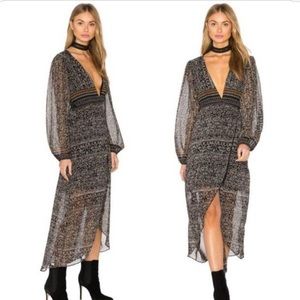 MISA Los Angeles Emilia Bohemian Wrap Dress